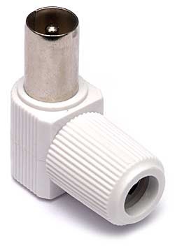 Wtyk antenowy TV - kątowy