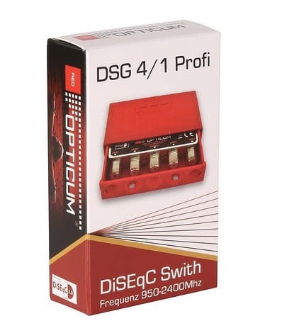 Przełącznik DiSEqC Opticum DSG 4/1 profi - pudełko
