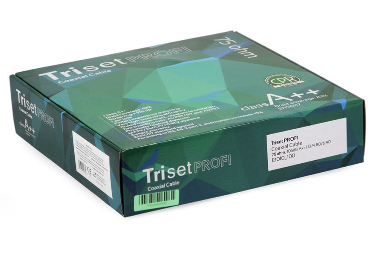 Kabel antenowy koncentryczny Triset Profi klasa A++ - rolka 100m