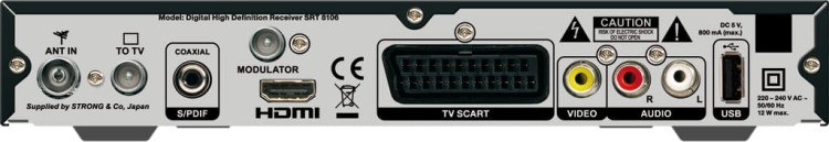 Strong SRT 8106 tuner DVB-T z modulatorem