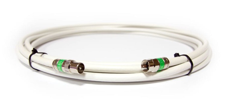 Kabel antenowy ze złączami TV i F Master