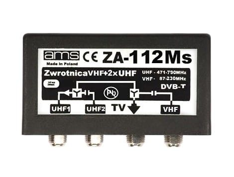  Zwrotnica antenowa ZA-112Ms 2 x UHF, VHF