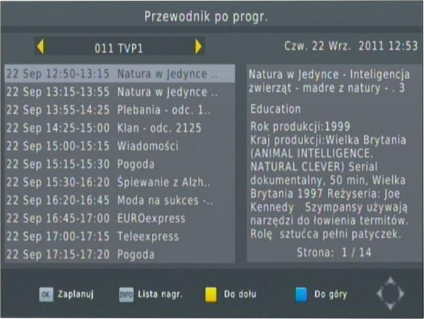 Nagrywanie Wiwa HD 102 memo control