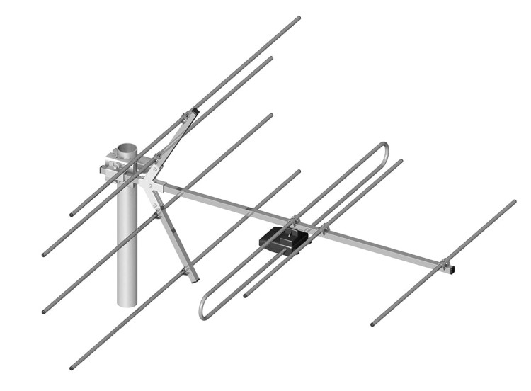  Antena Dipol 7/5-12 DVB-T VHF MUX 8  - polaryzacja pozioma
