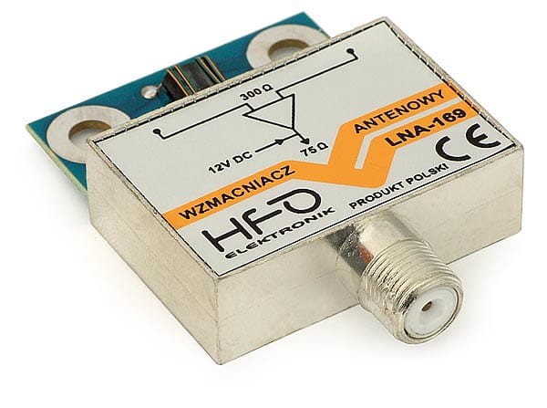 Wzmacniacz antenowy dopuszkowy LNA-169 24dB 