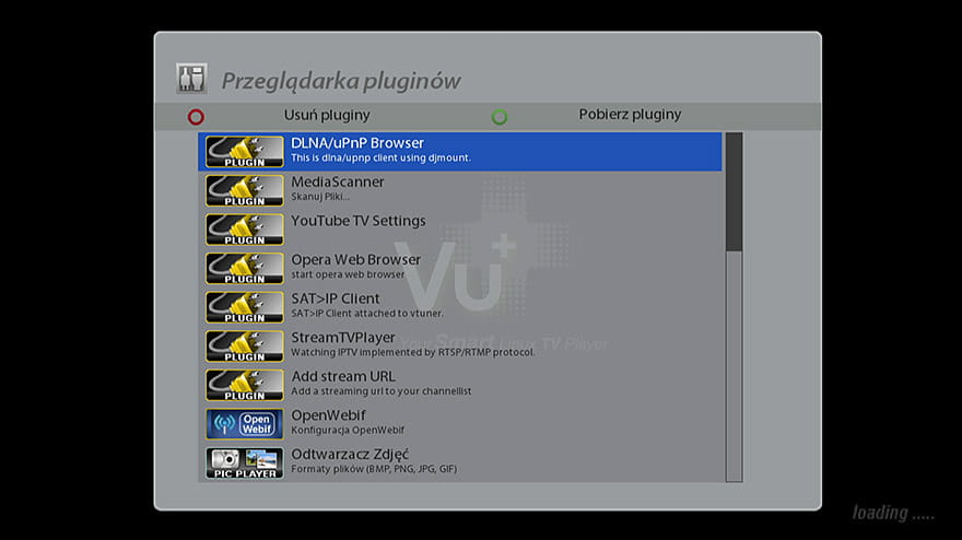 Vu+ Zero Black - menu plugin