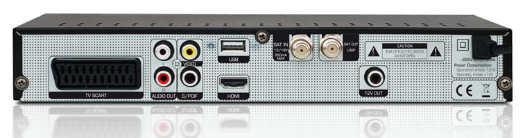 Opticum HD X110 TS z tyłu