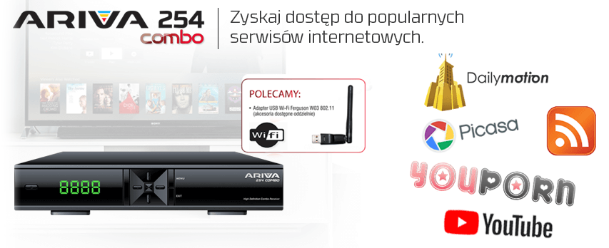 Ferguson Ariva 254 Combo funkcje internetowe