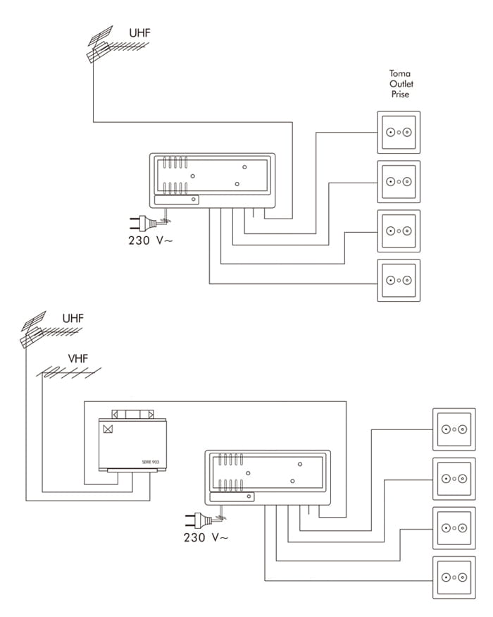 Wzmacniacz SPA-VU28X4 LTE Spacetronik  - schematy