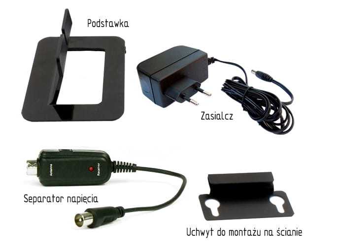 Antena pokojowa Maximum DA-1600 - zawartość zestawu