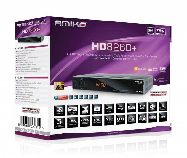 Amiko HD 8260+ opakowanie