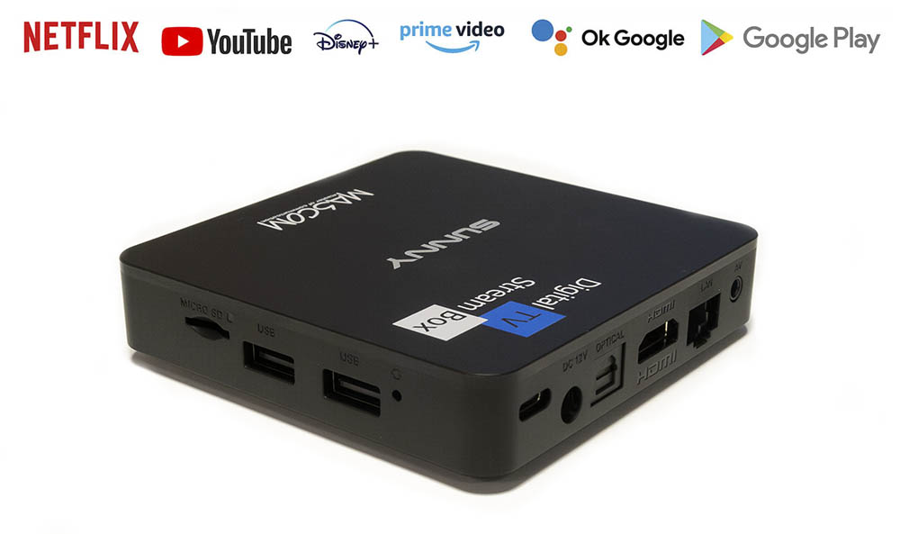 Mascom Sunny-T Android TV + DVB-T2 - widok z tyłu