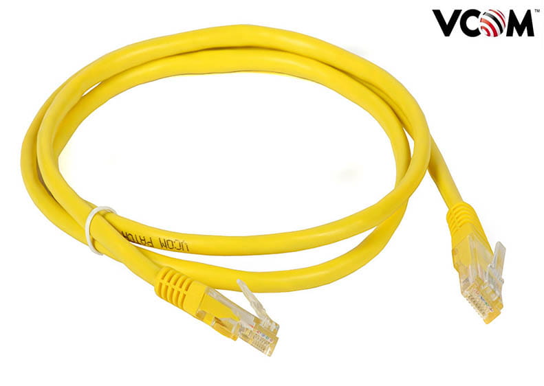 Kabel patchcord UTP cat.5e 2m żólty