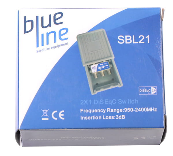Przełącznik DiSEqC Blue Line 2/1 - pudełko