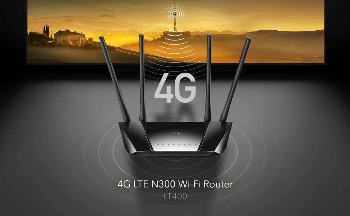 Router Cudy LT400 4G LTE 150 Mbps Wi-Fi N300