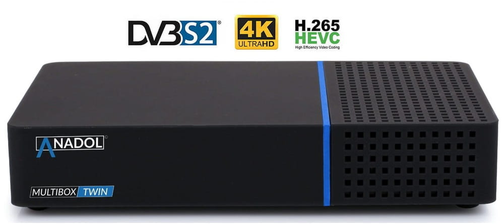 Anadol multibox 4K UHD TWIN DVB-S2X - front