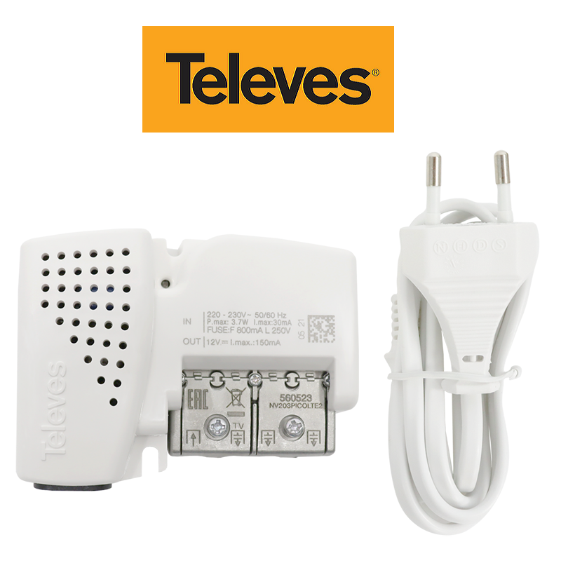 Wzmacniacz antenowy Televes Picokom  560523  3-wyjścia filtr LTE/5G