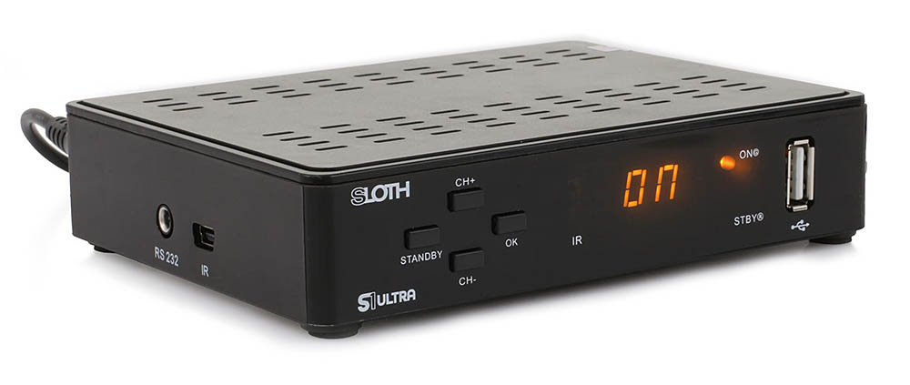 Opticum Sloth S1 Ultra DVB-S2 1080p FullHD - widok z przodu